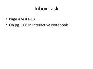 Inbox Task