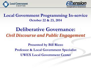 Local Government Programming In-service October 22 &amp; 23, 2014