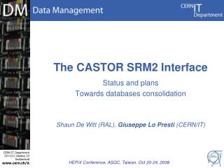 The CASTOR SRM2 Interface