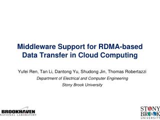 Middleware Support for RDMA-based Data Transfer in Cloud Computing