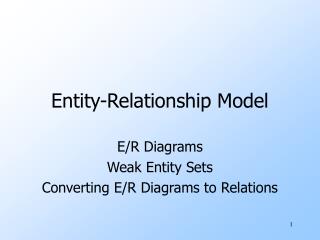 Entity-Relationship Model