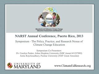 Researching Teacher Professional Development for Climate Change Education