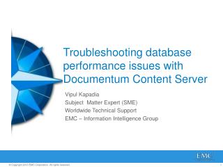 Troubleshooting database performance issues with Documentum Content Server