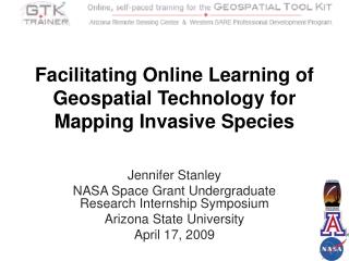 Facilitating Online Learning of Geospatial Technology for Mapping Invasive Species