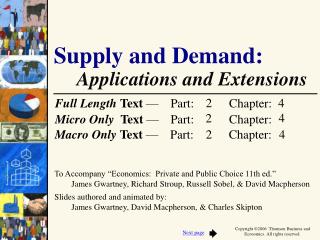 Supply and Demand: Applications and Extensions