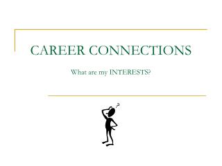 CAREER CONNECTIONS What are my INTERESTS?