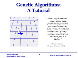 Genetic Algorithms: A Tutorial