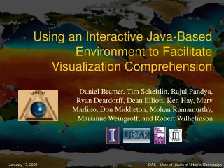 Using an Interactive Java-Based Environment to Facilitate Visualization Comprehension