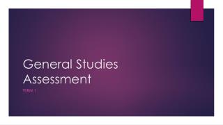 General Studies Assessment