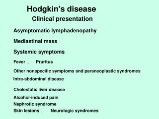 Asymptomatic lymphadenopathy