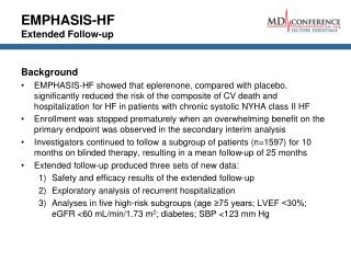 EMPHASIS-HF Extended Follow-up