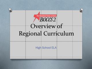 Overview of Regional Curriculum
