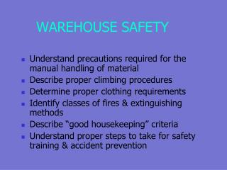 WAREHOUSE SAFETY