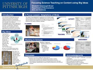 Focusing Science Teaching on Content using Big Ideas