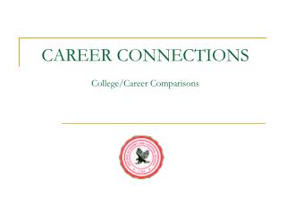 CAREER CONNECTIONS College/Career Comparisons