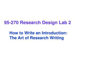 95-270 Research Design Lab 2