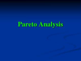 Pareto Analysis