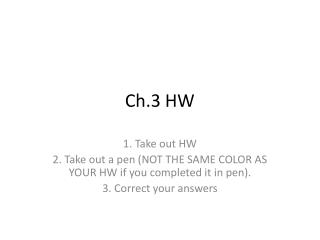 Ch.3 HW