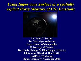 Using Impervious Surface as a spatially explicit Proxy Measure of CO 2 Emssions