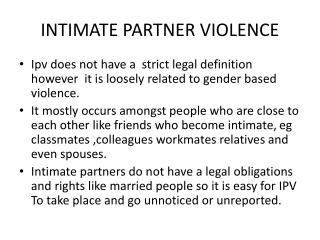 intimate violence partner