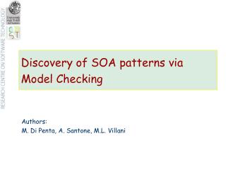 Discovery of SOA patterns via Model Checking
