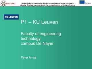 P1 – KU Leuven Faculty of engineering technology campus De Nayer