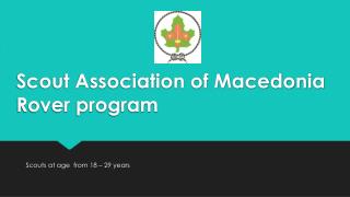 Scout Association of Macedonia Rover program