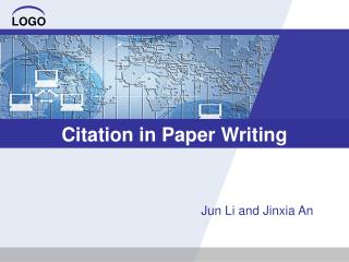Citation in Paper Writing