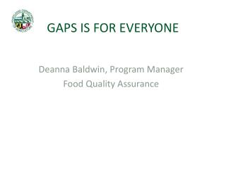 GAPS IS FOR EVERYONE