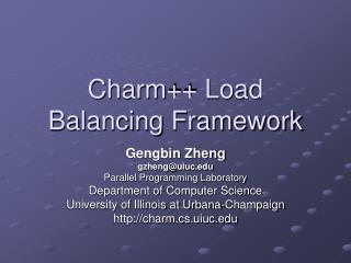 Charm++ Load Balancing Framework