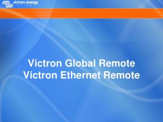 Victron Global Remote Victron Ethernet Remote