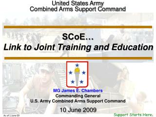 SCoE… Link to Joint Training and Education