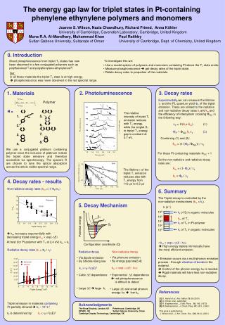 The energy gap law for triplet states in Pt-containing phenylene ethynylene polymers and monomers