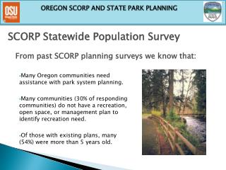 SCORP Statewide Population Survey