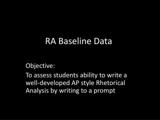 RA Baseline Data