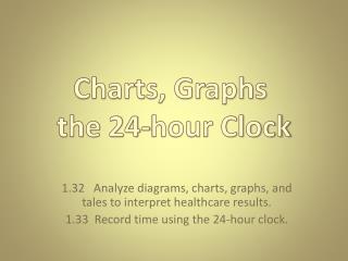 1.32 Analyze diagrams, charts, graphs, and tales to interpret healthcare results.