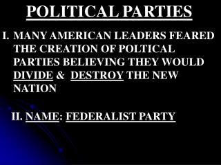 POLITICAL PARTIES