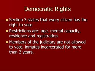 Democratic Rights