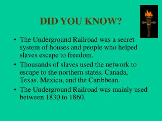 DID YOU KNOW?