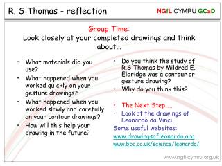 R. S Thomas - reflection