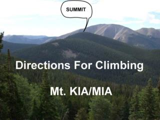 Directions to Mt. KIAMIA 1