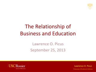 The Relationship of Business and Education