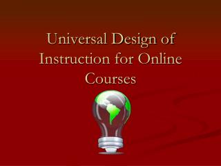Universal Design of Instruction for Online Courses
