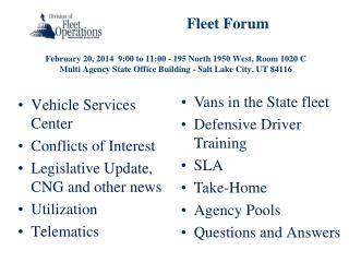 Fleet Forum