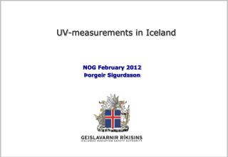UV-measurements in Iceland