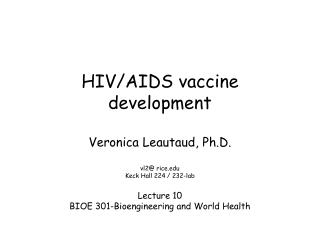 HIV/AIDS vaccine development