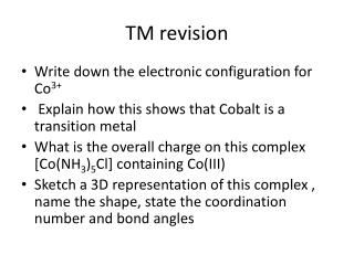 TM revision