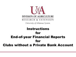 Instructions for End-of-year Financial Reports for Clubs without a Private Bank Account