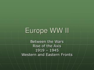 Europe WW II