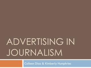 Advertising in journalism